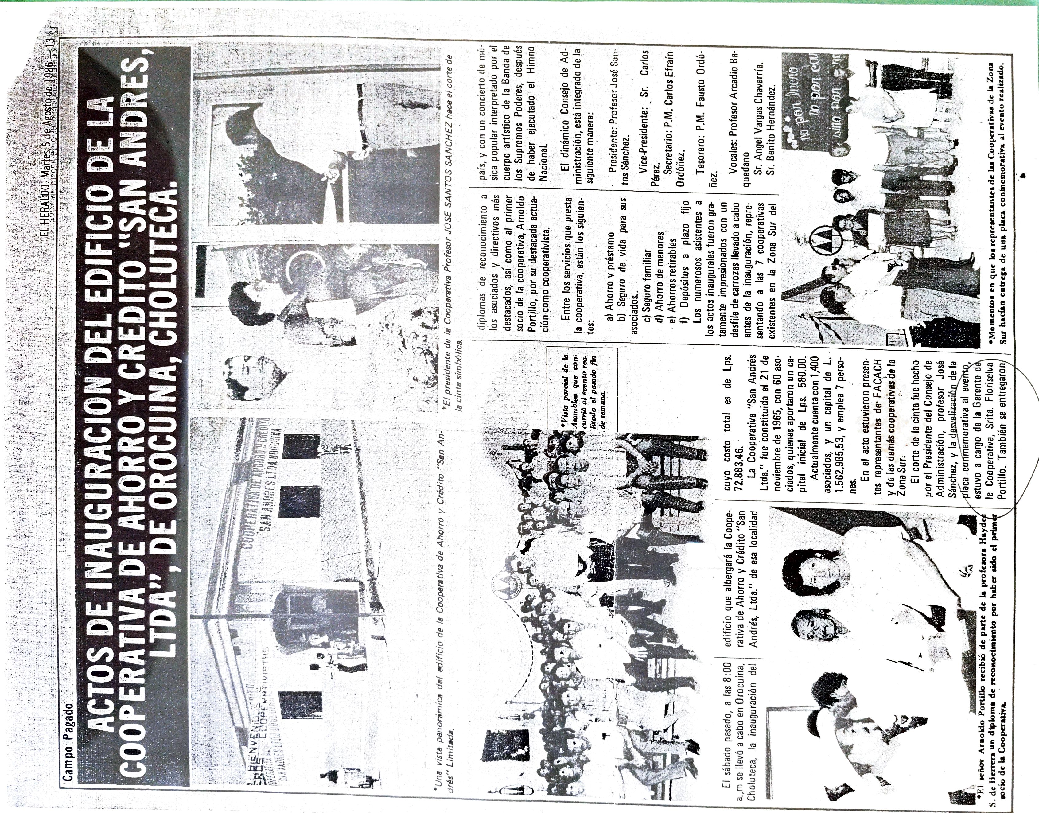 Inauguración edificio San Andrés